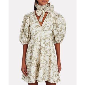 Zimmermann Toile Du Jouy Linen Mini Dress